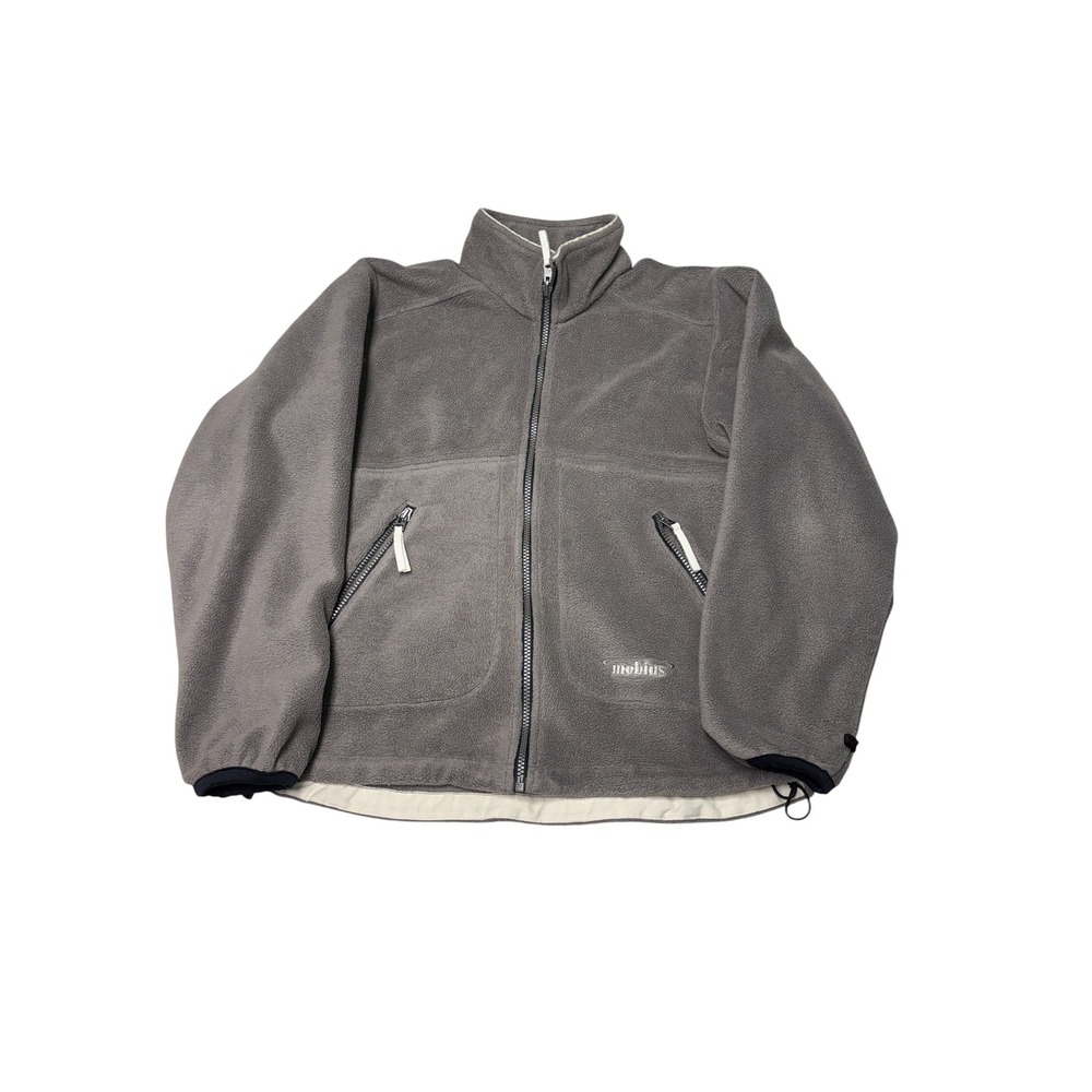 Mobius Gray Full Zip Fleece Jacket Women‎ Size 8 Gorpcore Outdoor Hiking